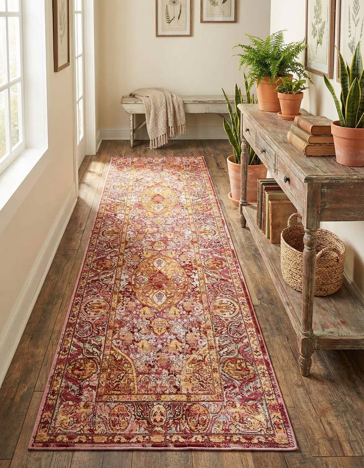 Detail image of 2' 7 x 9' 10 Aqua Runner Rug