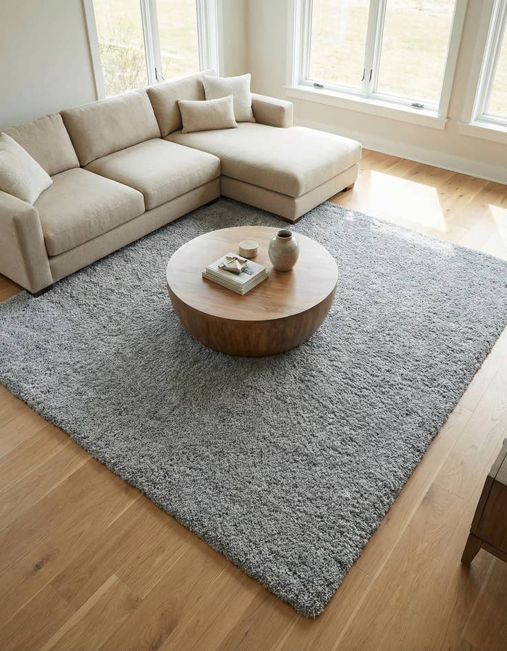 Detail image of 8' x 8' Soft Solid Shag Square Rug