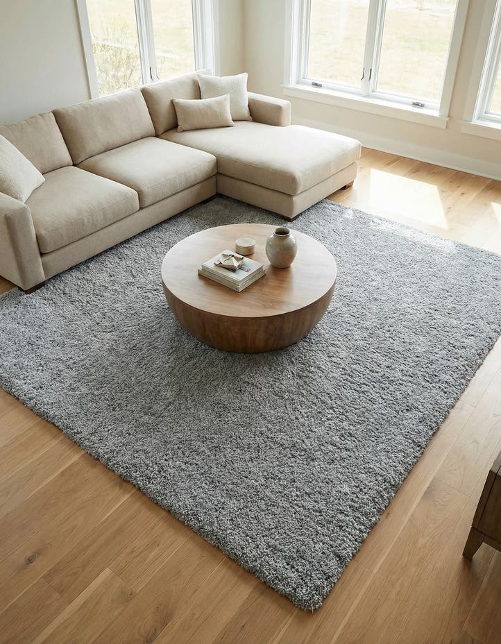 8' x 8' Soft Solid Shag Square ...