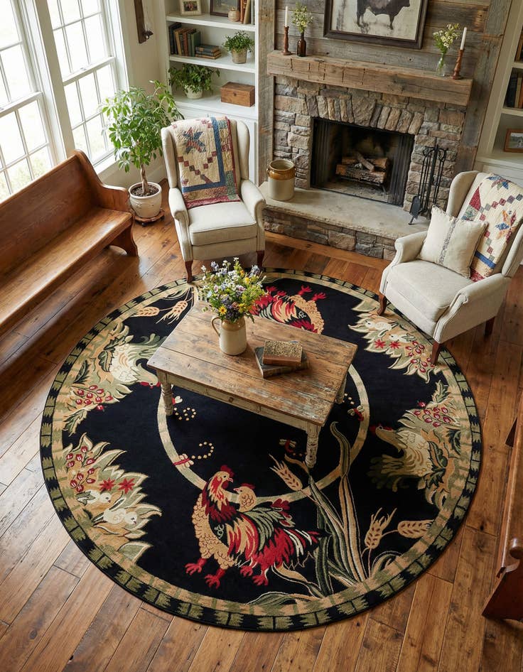 Detail image of 10' x 10' Country Round Rug