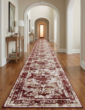 Burgundy Monte Carlo Runner Rug