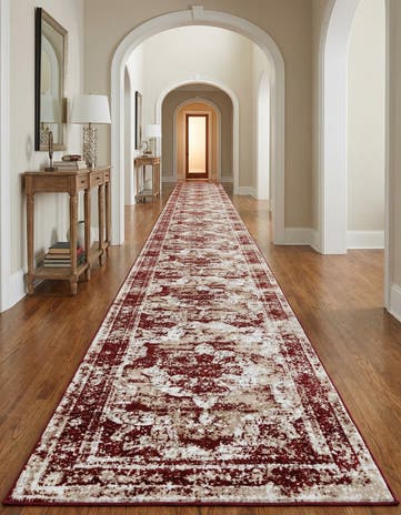 Burgundy Monte Carlo Runner Rug