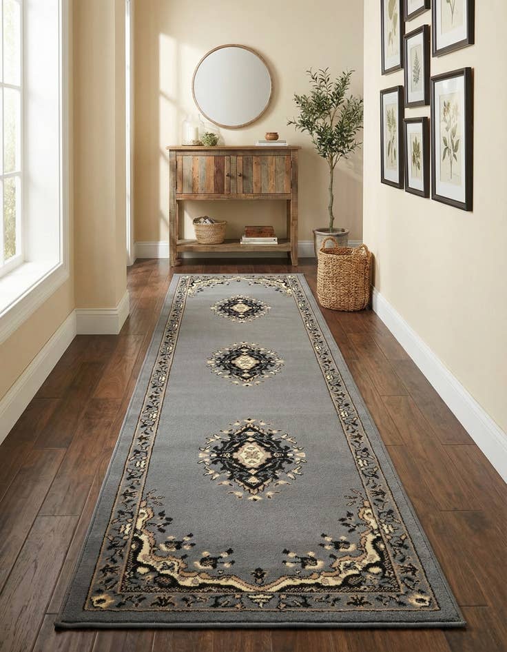 Detail image of 2' x 8' 2 Mashad Design Runner Rug