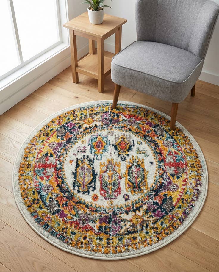 Detail image of 3' 1 x 3' 1 Madeline Round Rug