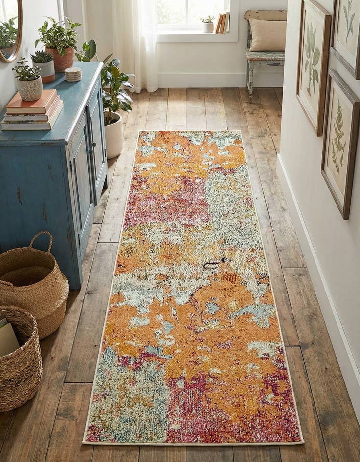 Detail image of 2' 2 x 6' 9 Washable Theia Runner Rug