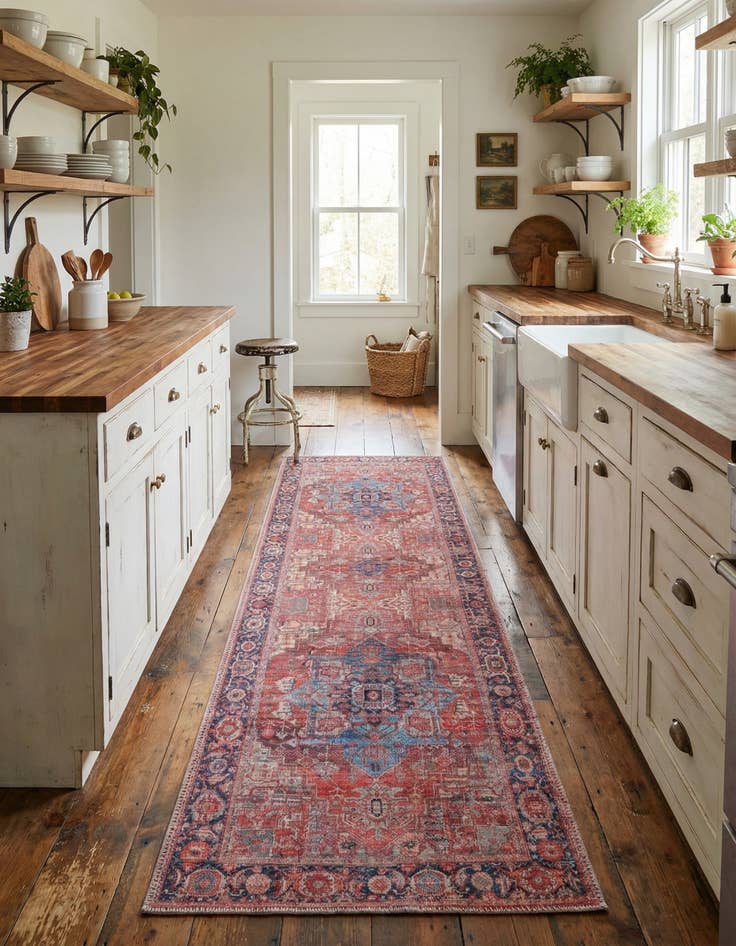 Detail image of 2' x 10' Washable Maahru Runner Rug