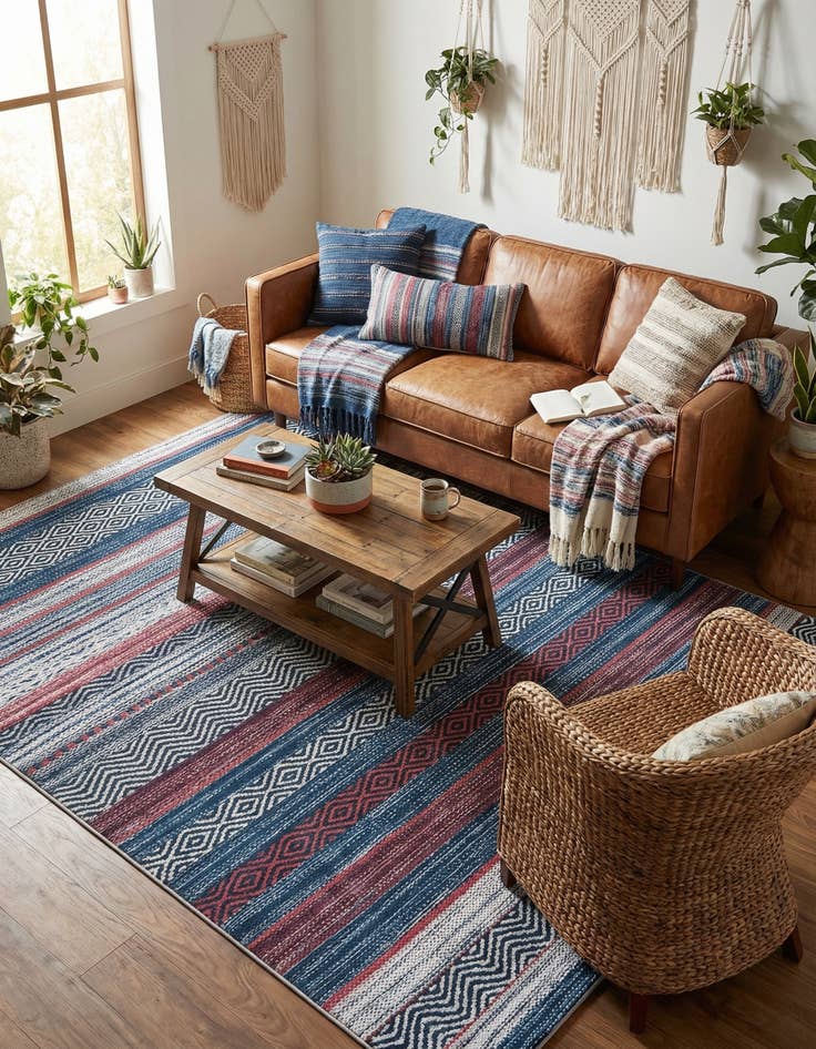 Detail image of 7' 10 x 10' Washable Yara Rug