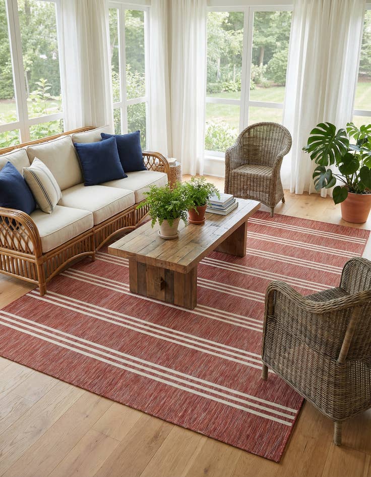 Detail image of 7' 10 x 10' Washable Jill Zarin Anguilla Indoor / Outdoor Rug