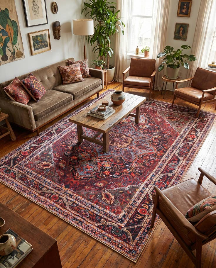 Detail image of 7' 6 x 10' 6 Washable Timeless Rug