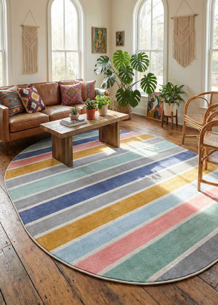 8' x 10' Lotus Oval Rug