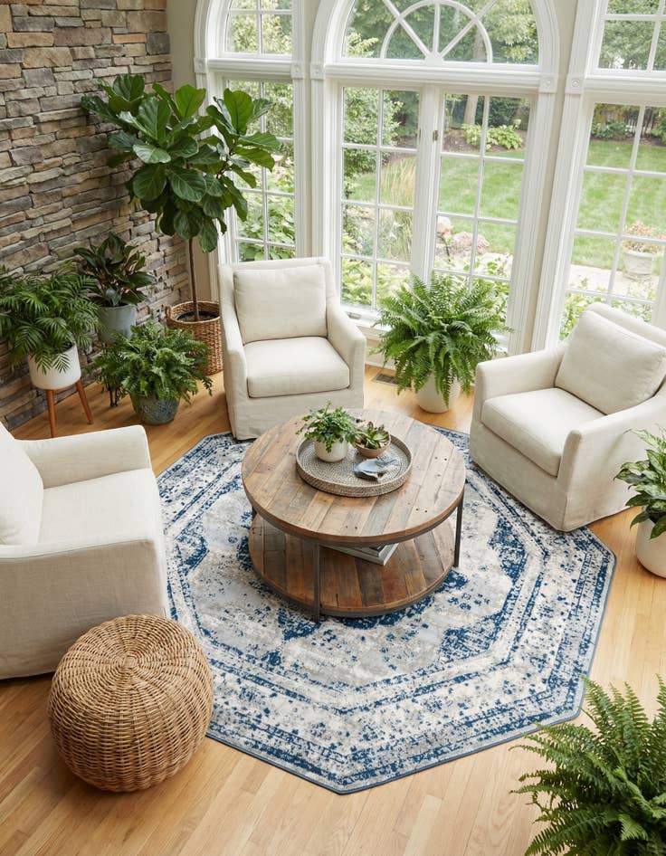 Detail image of 7' 10 x 7' 10 Monaco Octagon Rug