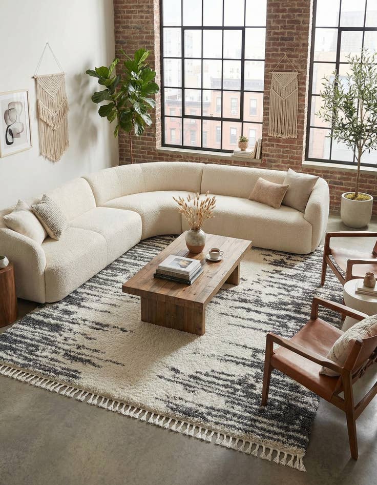 Detail image of 10' x 10' Serenity Shag Square Rug