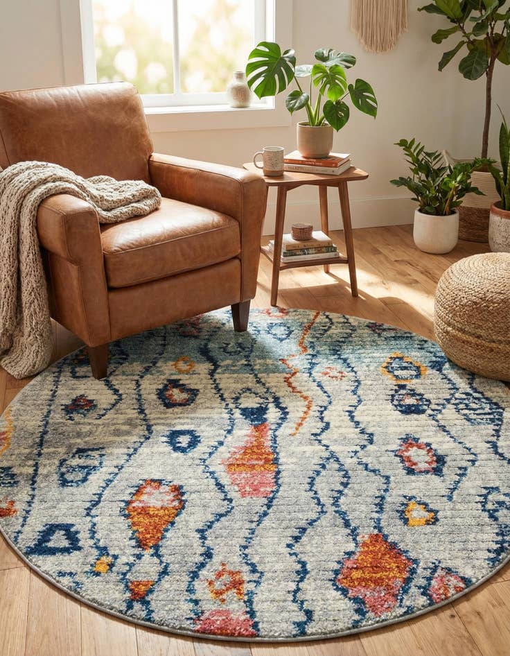 Detail image of 4' x 4' Morocco Round Rug