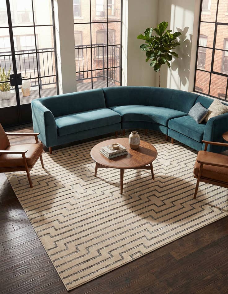 Detail image of 10' x 10' Vogue Geo Square Rug