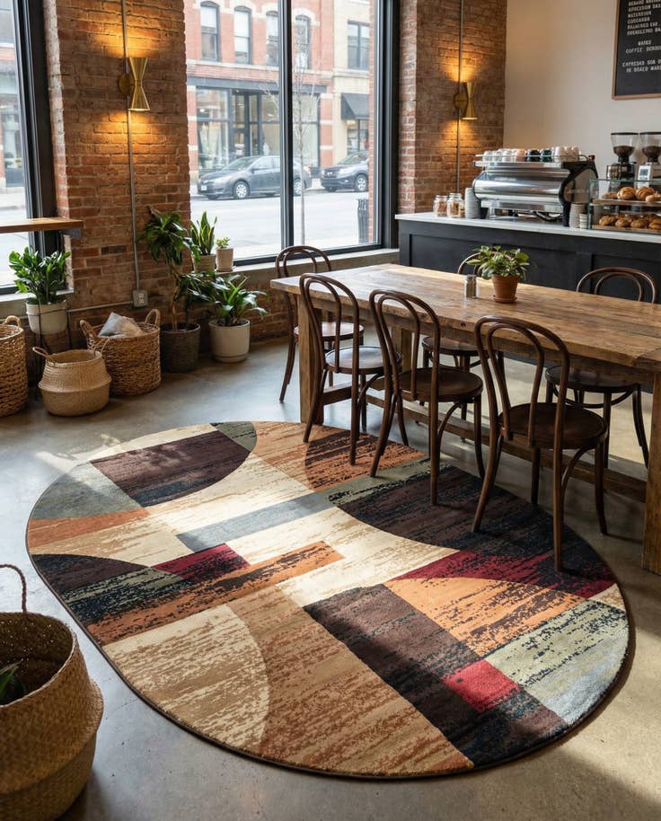Detail image of 7' 10 x 10' Cafe Oval Rug