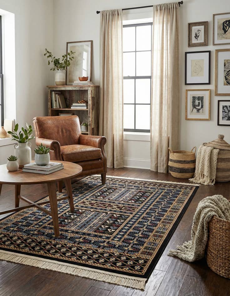 Detail image of 5' 3 x 7' Bokhara Rug