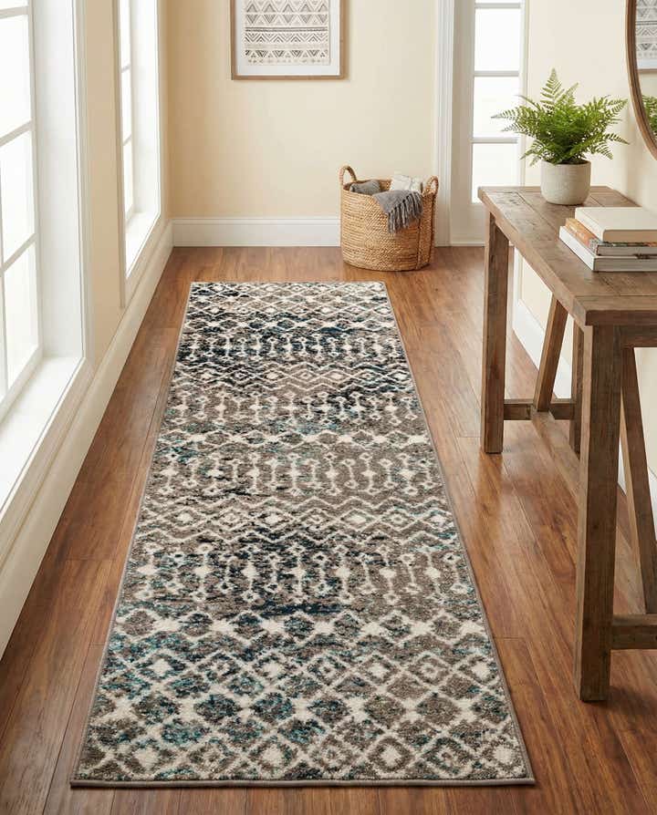 2' x 7' Moroccan Trellis Runner Rug