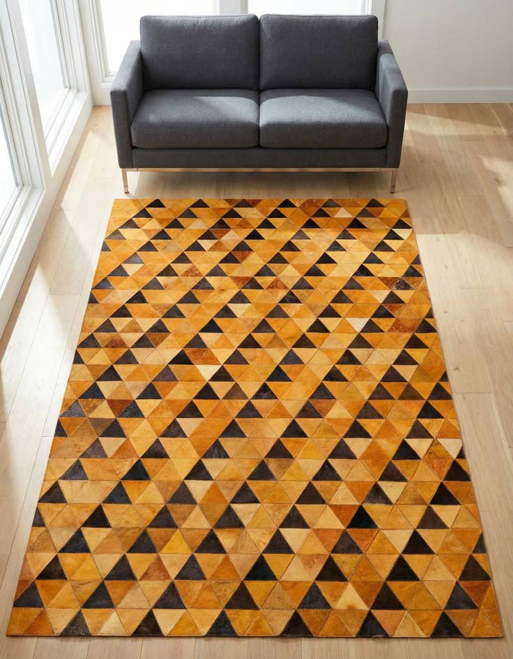 Detail image of 5' 1 x 7' 11 Cowhide Stocks Rug