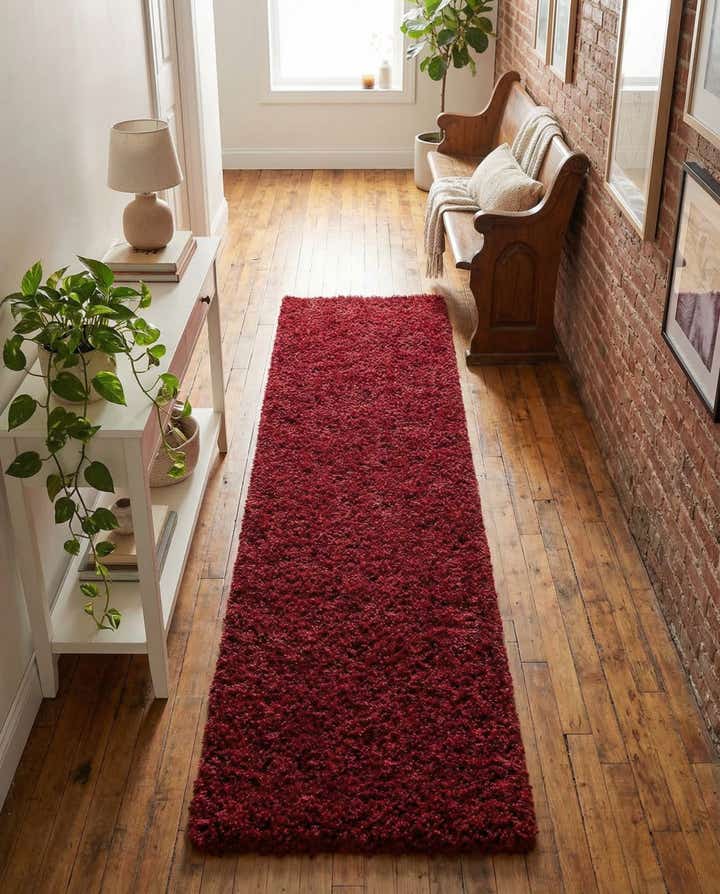 80cm x 305cm Solid Shag Läufer Teppich