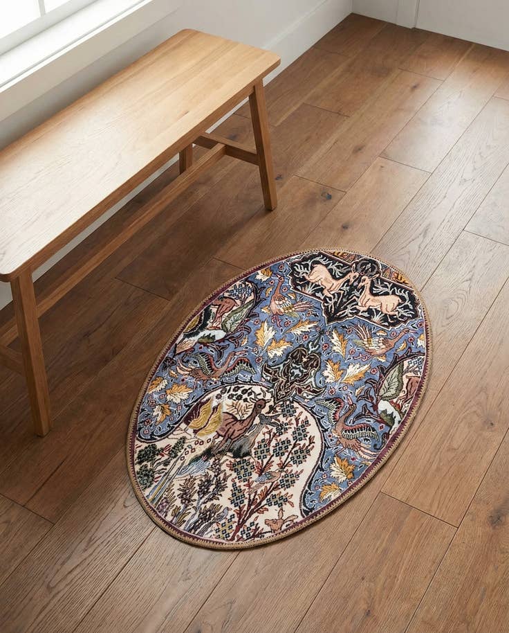 Detail image of 2' x 3' 1 Washable Timeless Oval Rug
