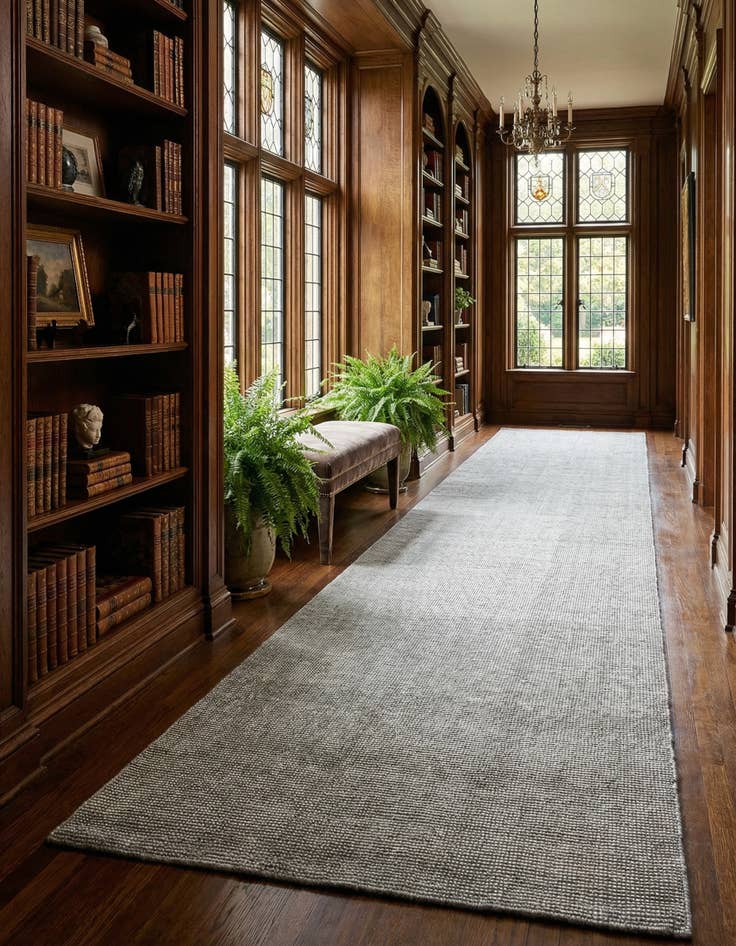 Detail image of 3' 3 x 16' 5  Hand Woven Jill Zarin English Manor Wool Runner Rug