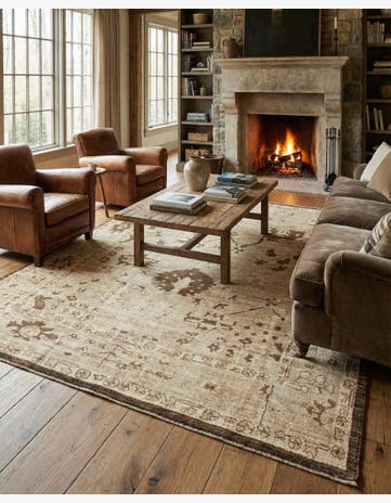 8' 3 x 10' 2 Hand Knotted Oushak Wool Rug
