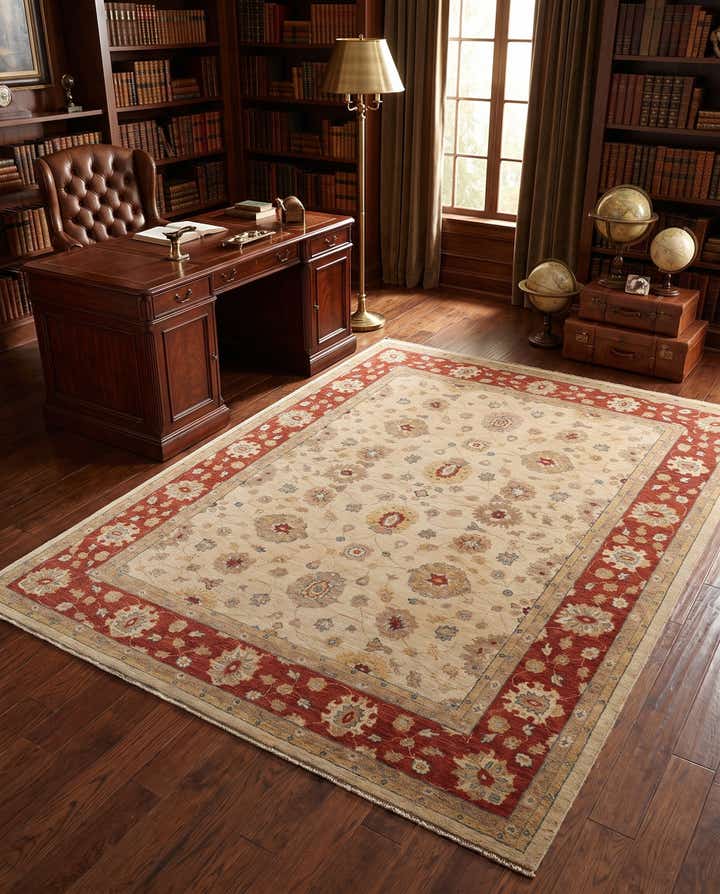 8' 1 x 10' 4 Hand Knotted Ziegler Rug