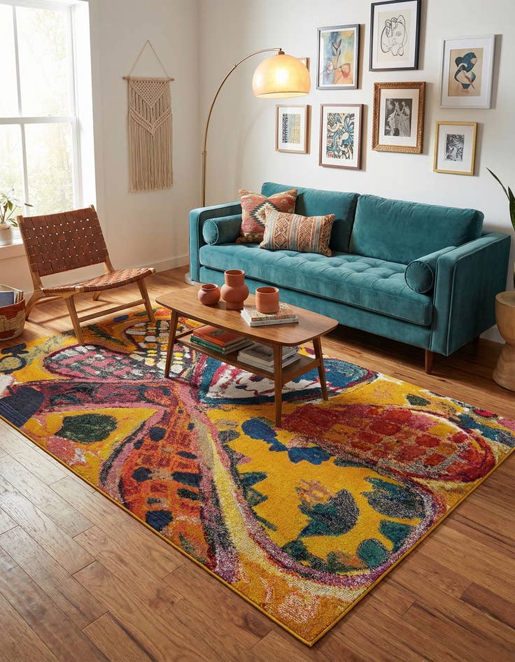 Detail image of 5' 3 x 8'  Washable Haerfest Rug