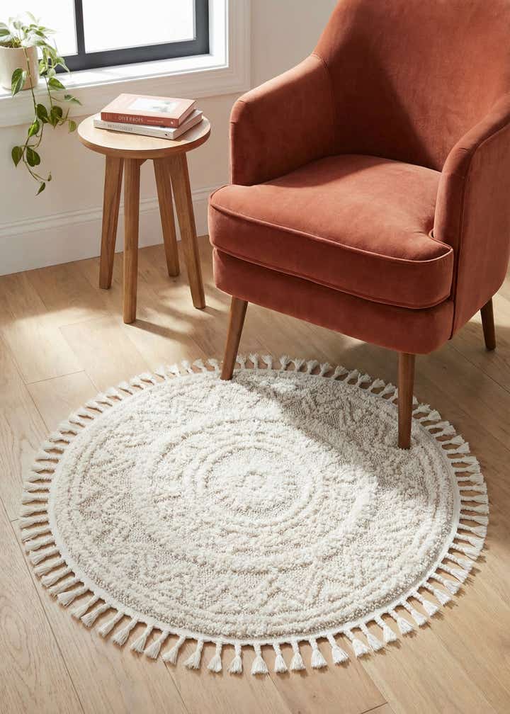 3' 3 x 3' 3 Boho Round Rug