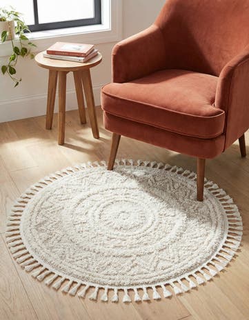 3' 3 x 3' 3 Boho Round Rug