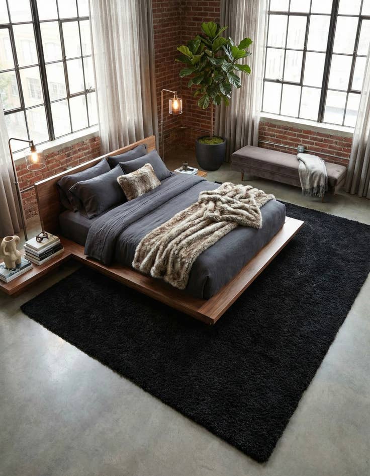 Detail image of 10' x 13' Solid Shag Rug