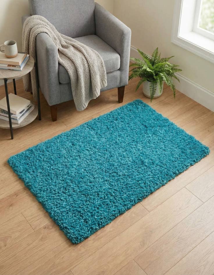 Detail image of 2' x 3' Solid Shag Rug