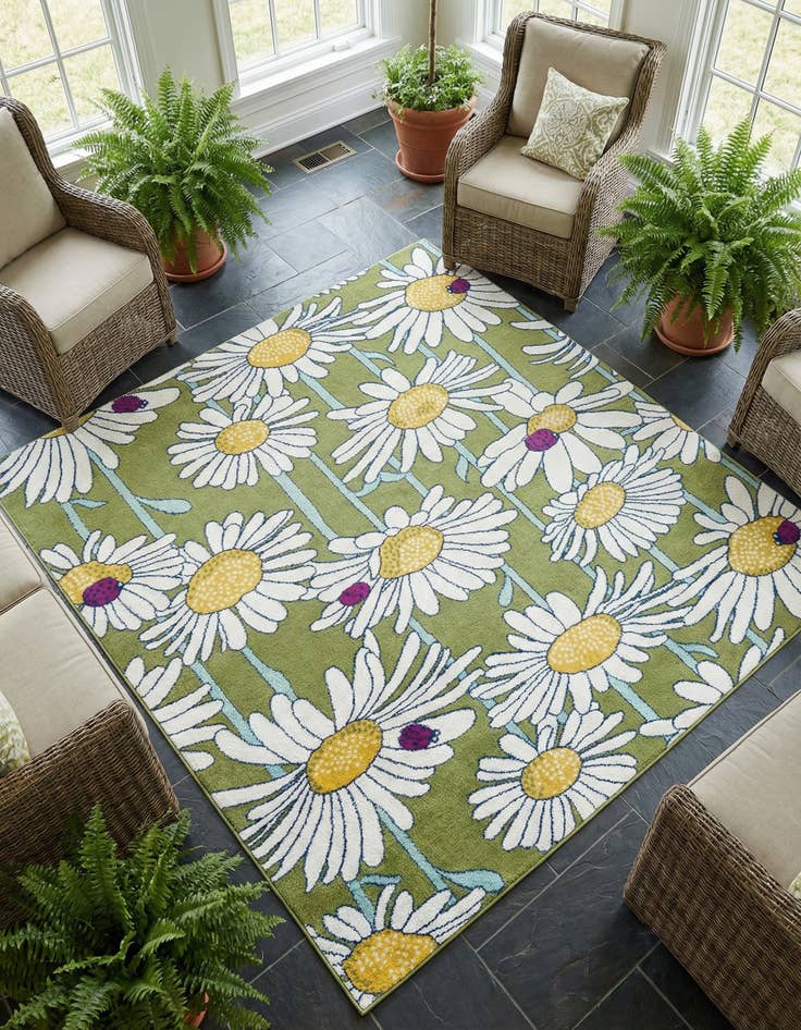 Detail image of 7' 10 x 7' 10 Bloom Square Rug