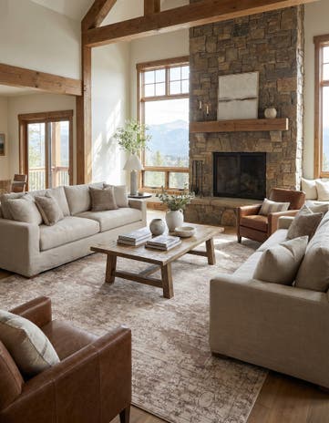 Ivory Oregon Square Rug