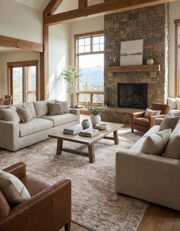 Ivory Oregon Square Rug