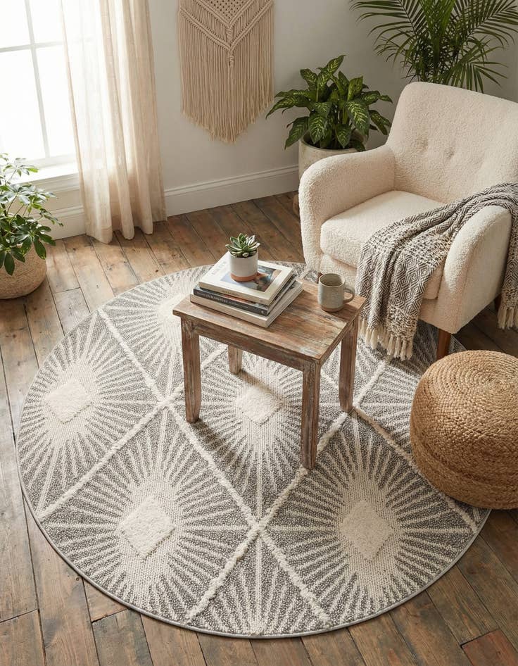 Detail image of 5' 3 x 5' 3 Boho Round Rug