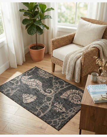 2' x 3' Easy-Clean Coastal Indoor / Outdoor Rug