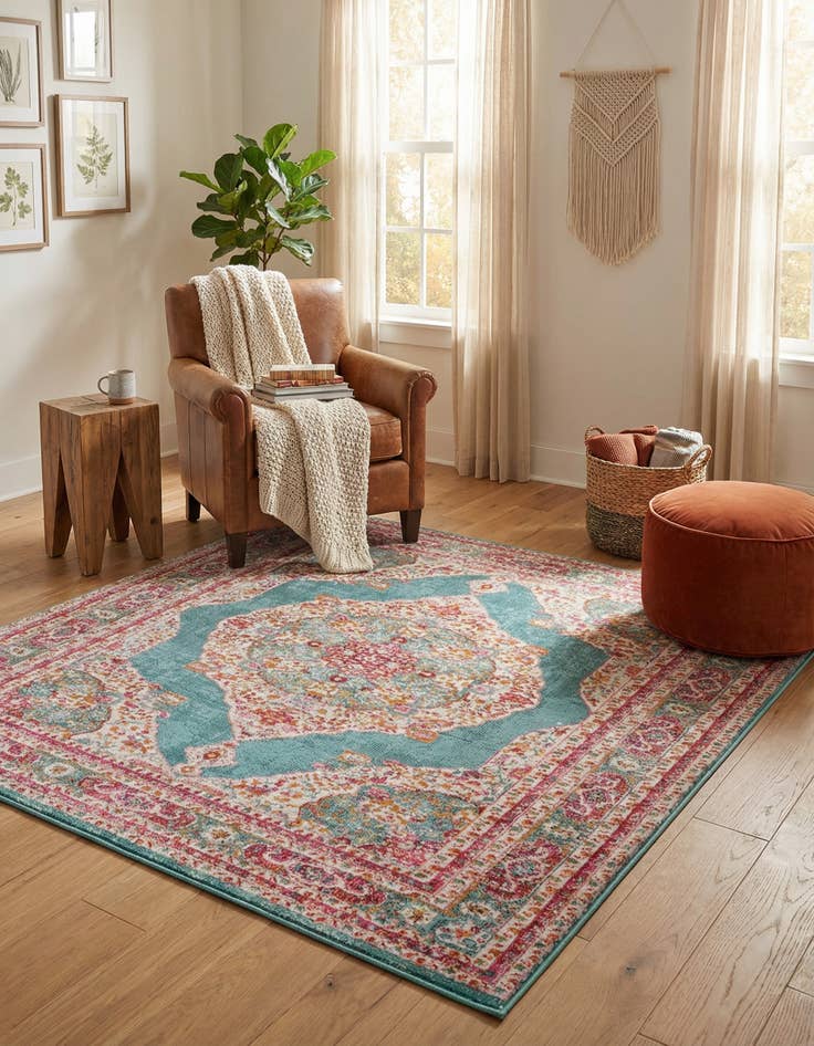 Detail image of 5' x 5' Santiago Square Rug