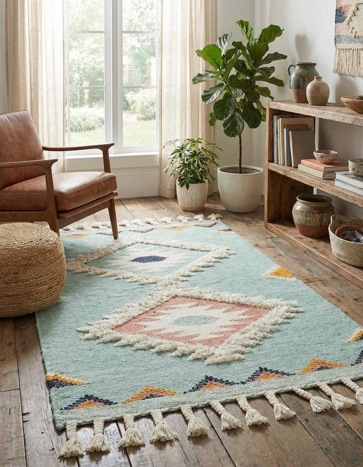 Detail image of 3' 3 x 5' 1 Hand Woven Arizona Wool Rug