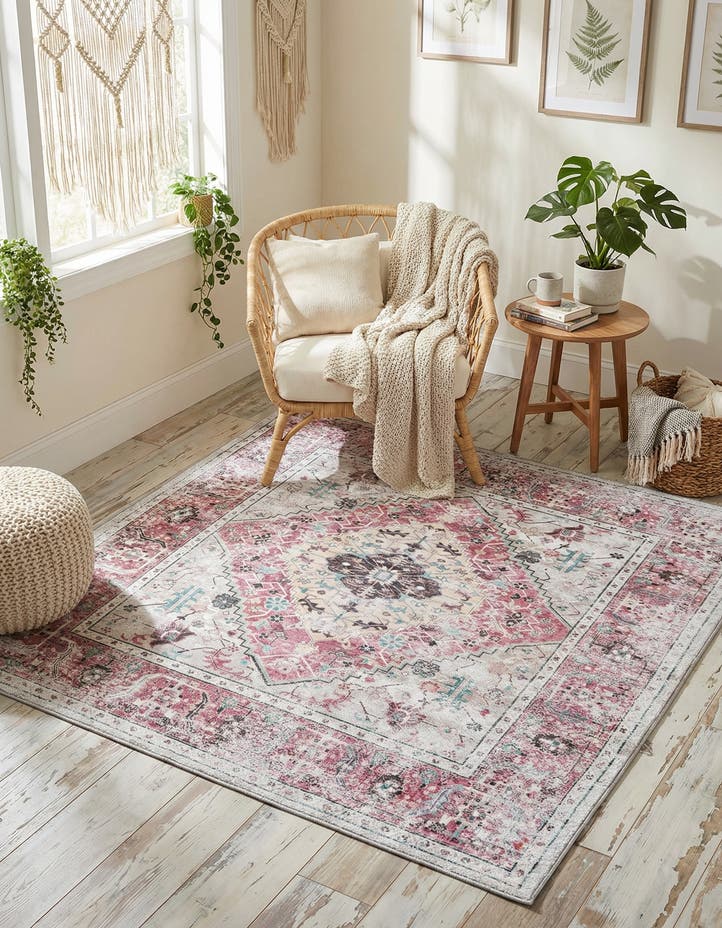 5' 3 x 5' 3 Washable Yara Square Rug