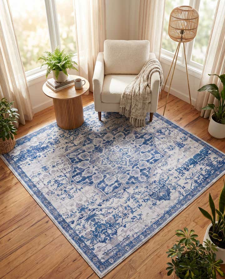 7' 3 x 7' 3 Washable Francesca Square Rug