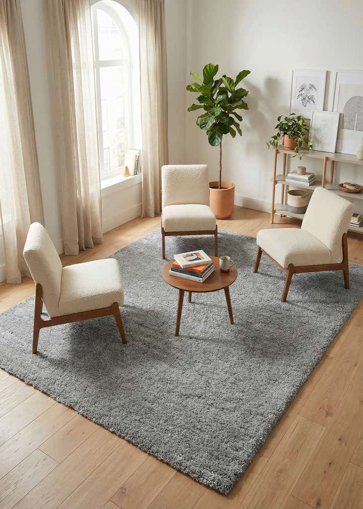 8' x 10' Soft Solid Shag Rug
