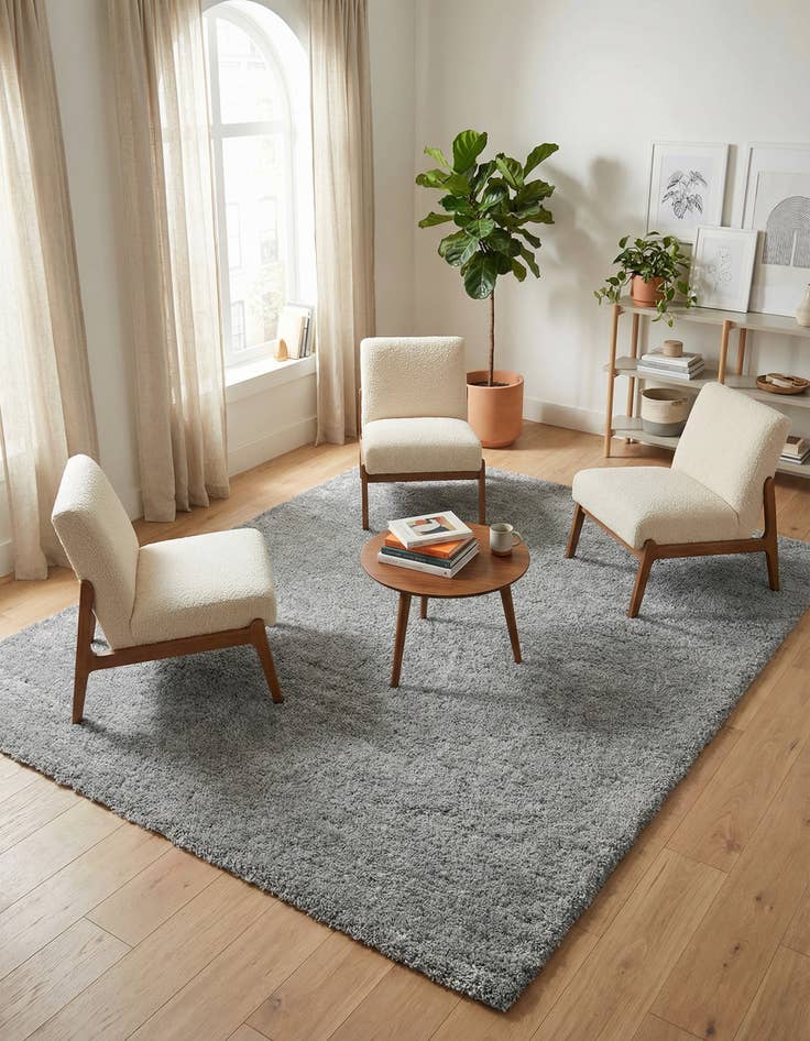 Detail image of  8' x 10' Soft Solid Shag Rug