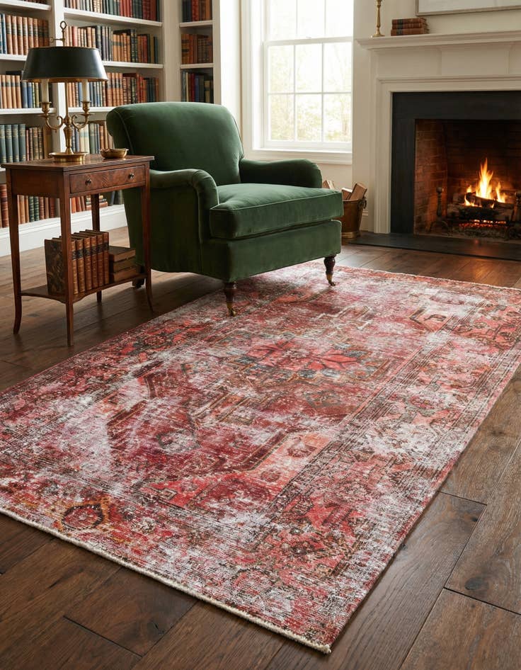 Detail image of 4' 4 x 6' 1 Hand Knotted Ultra Vintage Persian Wool Rug