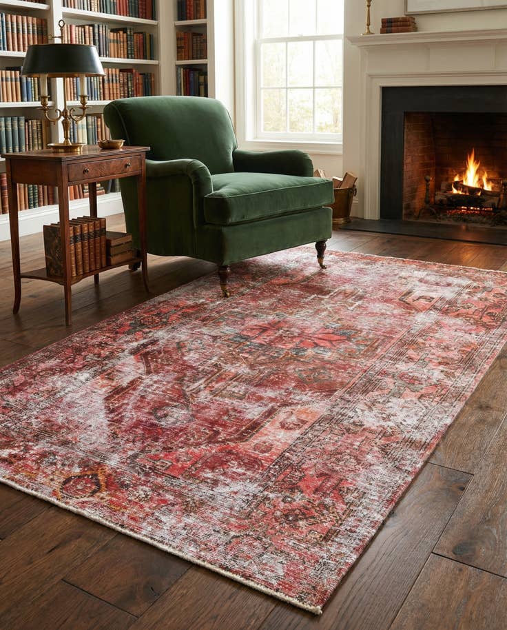 Detail image of 4' 4 x 6' 1 Hand Knotted Ultra Vintage Persian Wool Rug