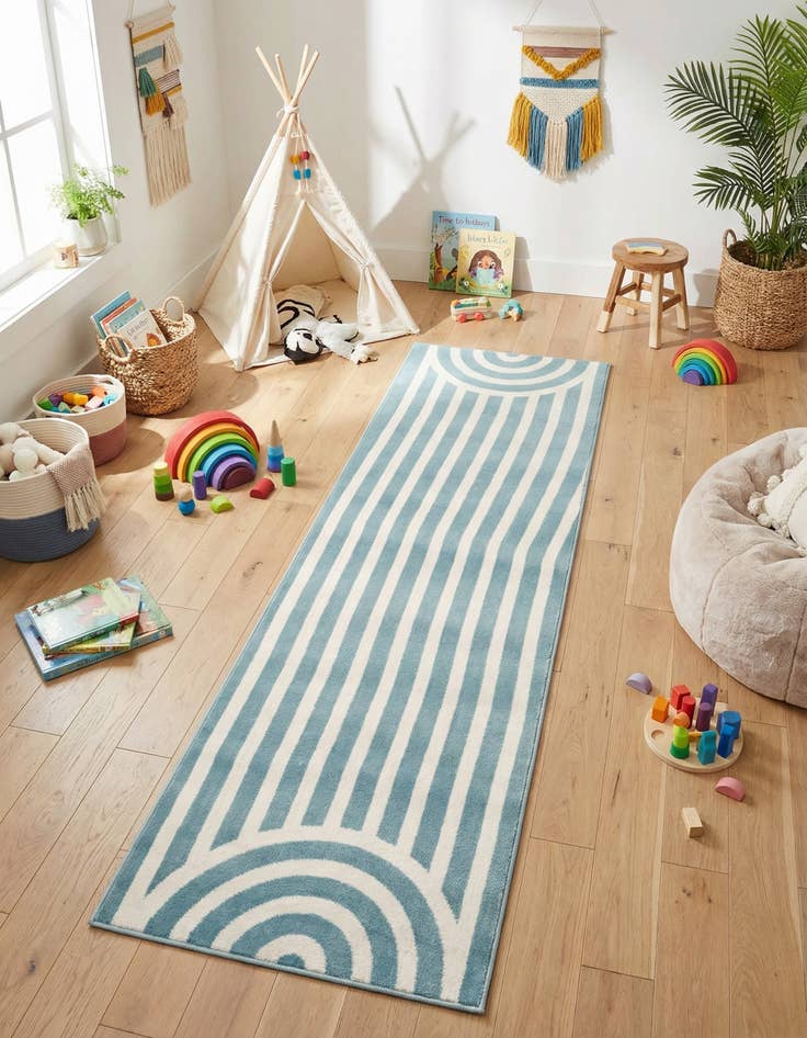 Detail image of 2' x 8' Whimsy Kids Runner Rug