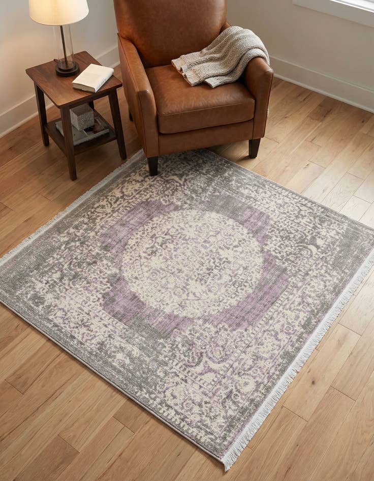 Detail image of 4' x 4' Modern Classical Square Rug