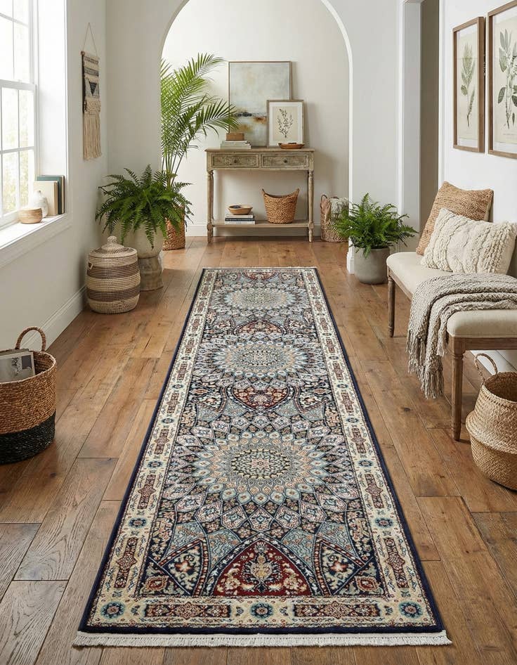 Detail image of 2' 7 x 11' Nain Design Runner Rug