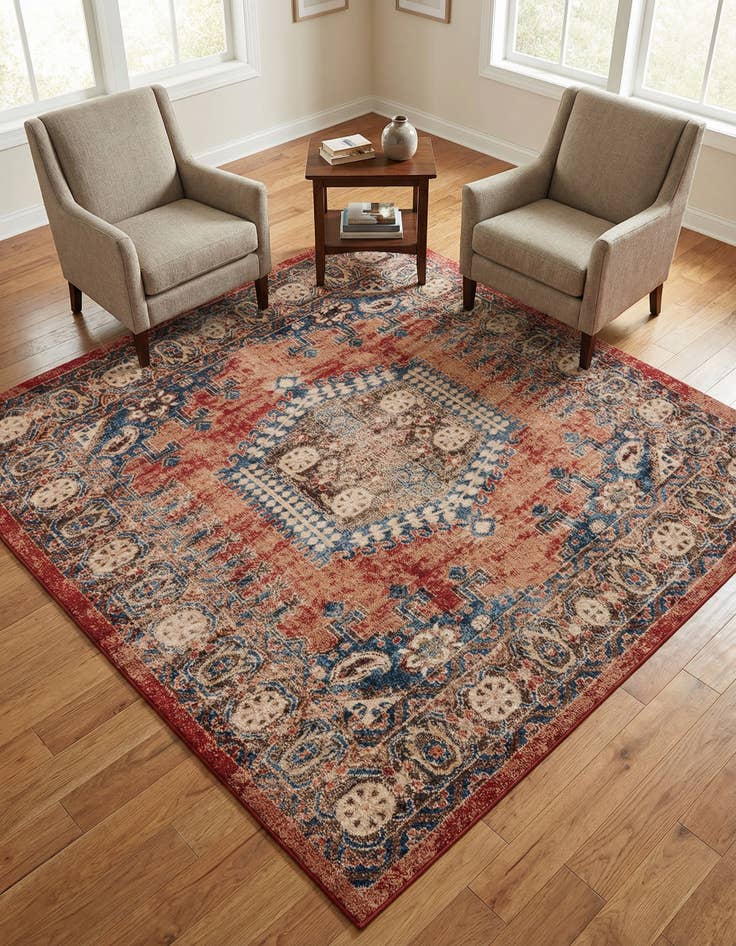 Detail image of 7' 10 x 7' 10 Eden Square Rug