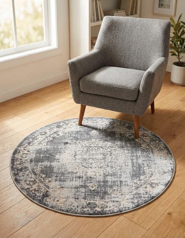 Gray Estate Round Rug